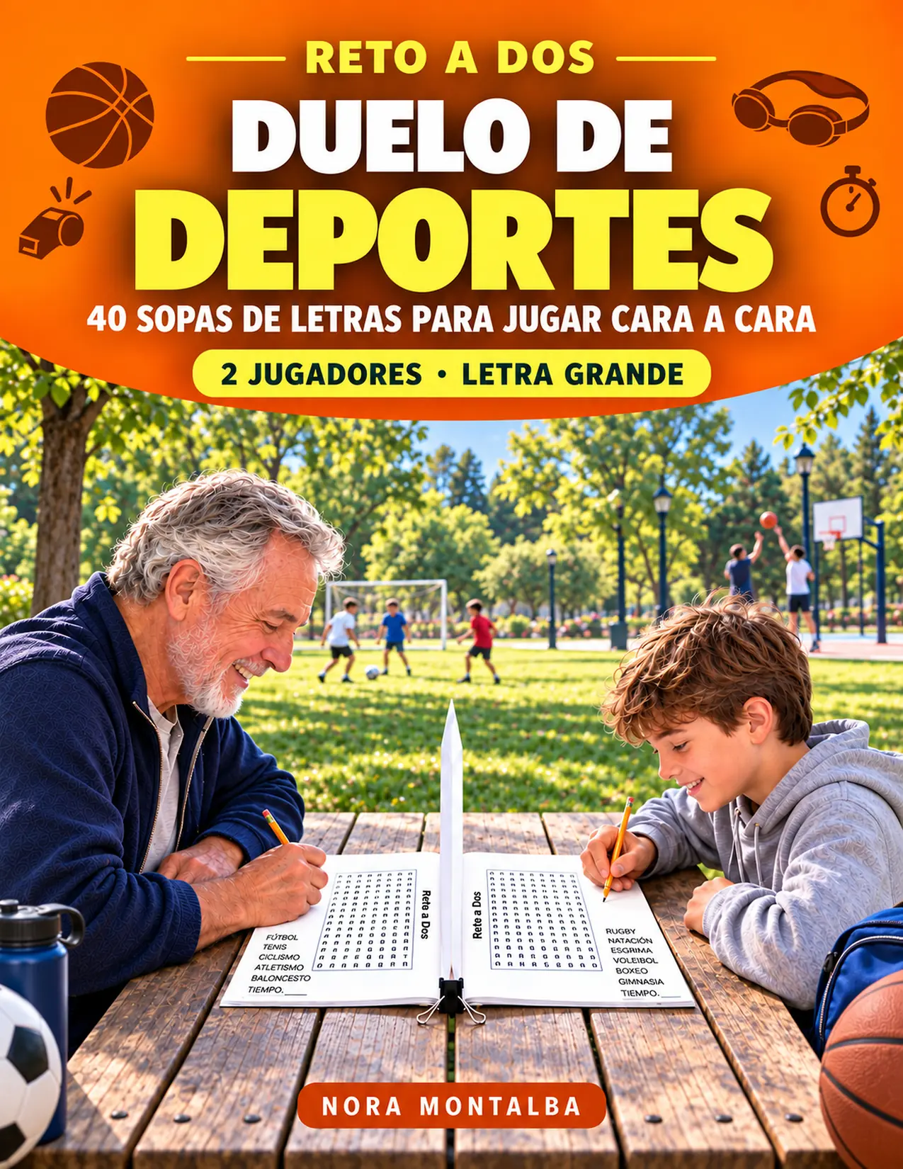 Portada del libro Duelo de Deportes, de Nora Montalba