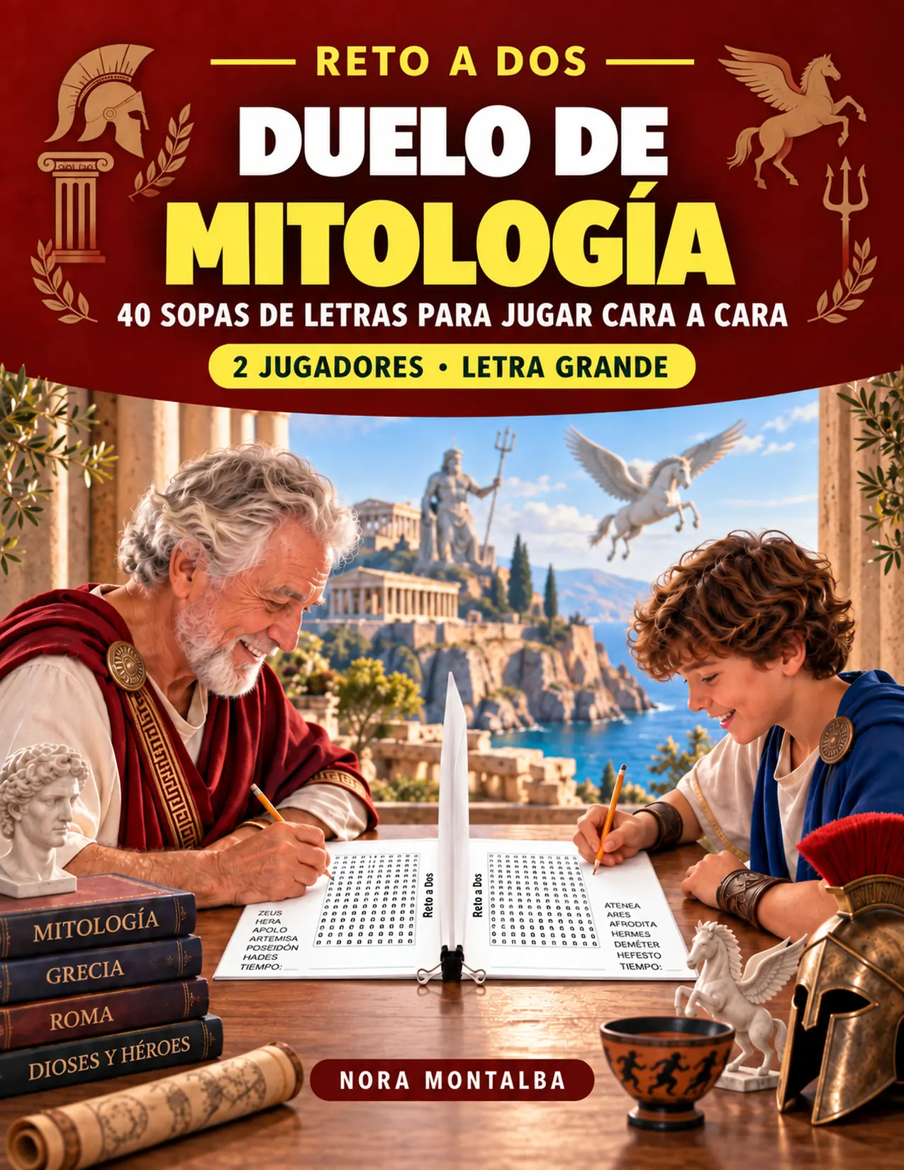 Portada del libro Duelo de Mitología, de Nora Montalba